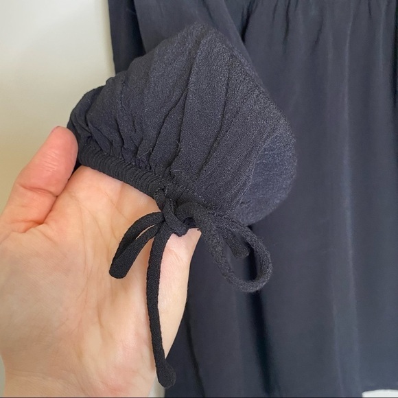 Shilla The Label Black Cold Shoulder Tie Back Shorts Romper, Size Medium - Picture 9 of 13